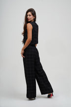 Calça Alfaiataria Xadrez Grid