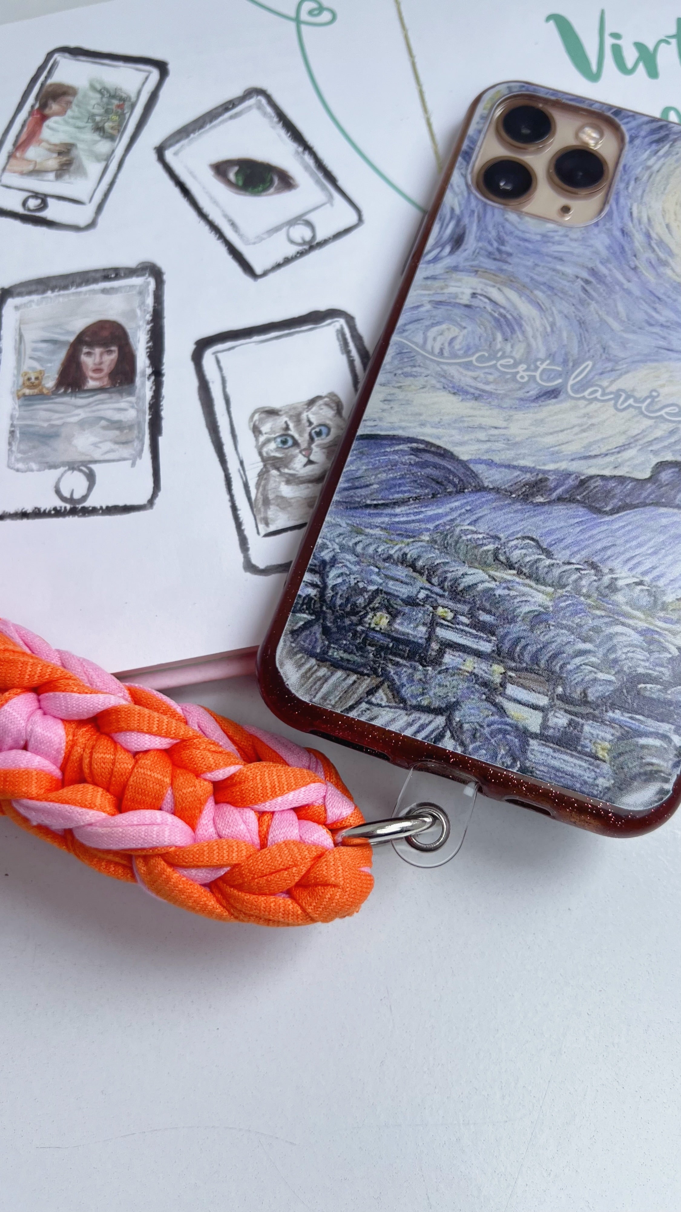 Charm Alça de Mão Bicolor