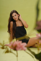 Vestido Curto Laços com Linho