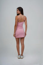 Vestido Malha Curto com Fenda