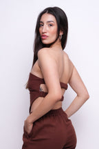 Top Lenço com Linho