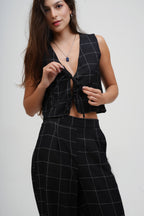 Colete Amarração Xadrez Grid