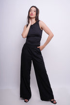 Calça Alfaiataria com Linho Preta