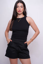 Shorts Alfaiataria com Linho