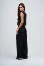 Calça Alfaiataria Xadrez Grid