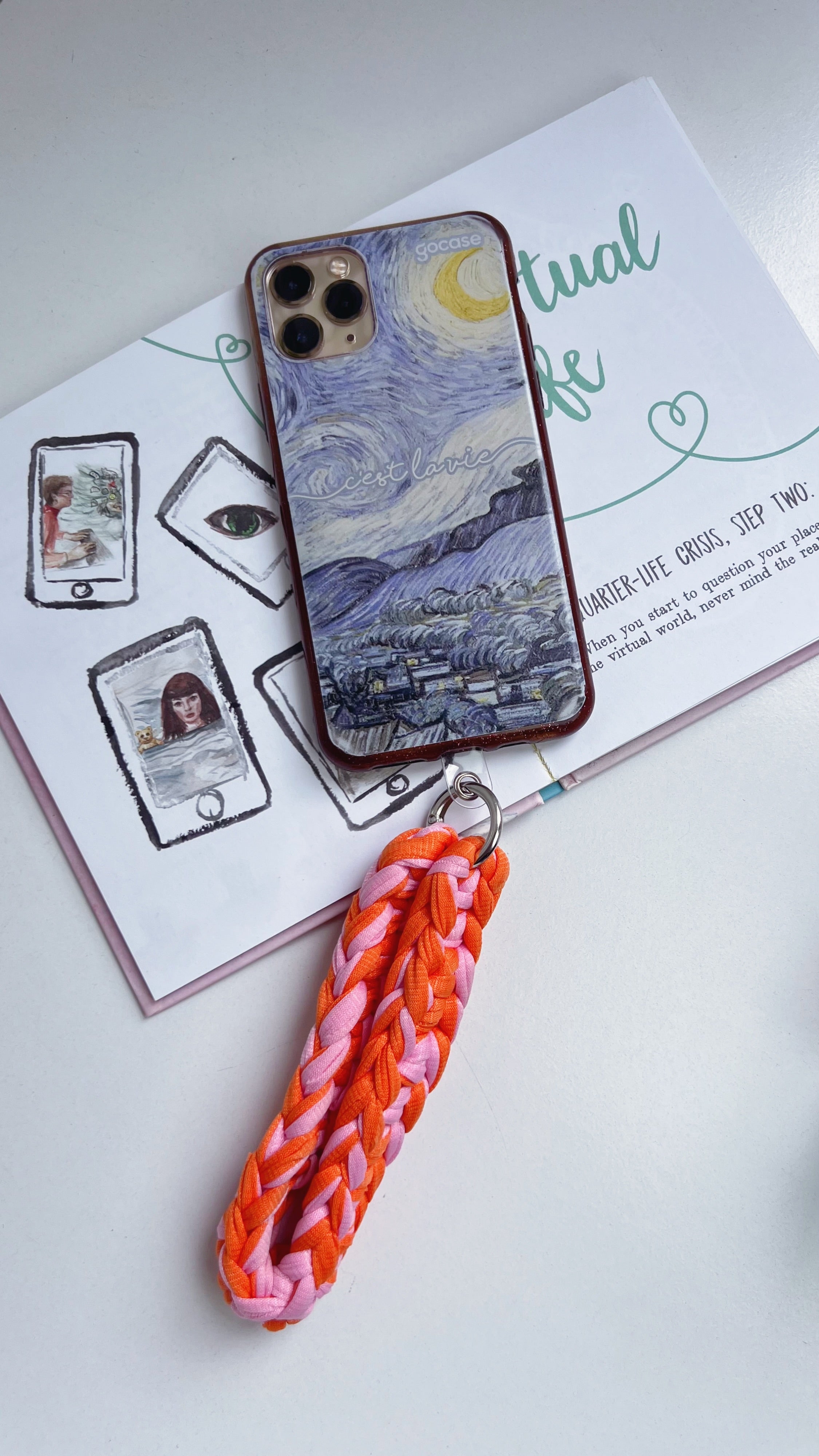 Charm Alça de Mão Bicolor