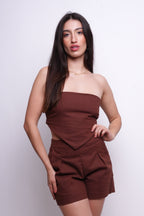 Top Lenço com Linho