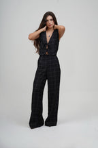 Calça Alfaiataria Xadrez Grid