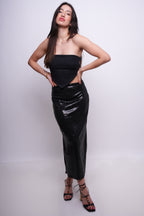 Top Lenço com Linho