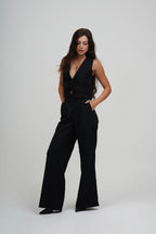 Calça Alfaiataria com Linho Preta