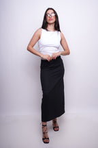 Saia Alongada com Linho