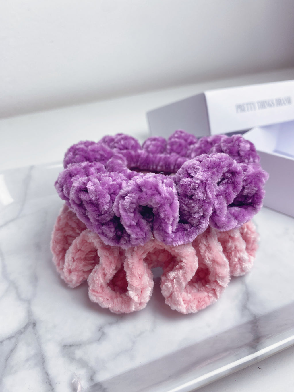 Scrunchie de Crochê Veludo