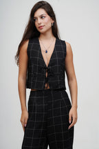 Colete Amarração Xadrez Grid