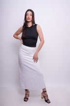 Saia Alongada com Linho