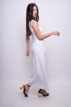 Saia Alongada com Linho