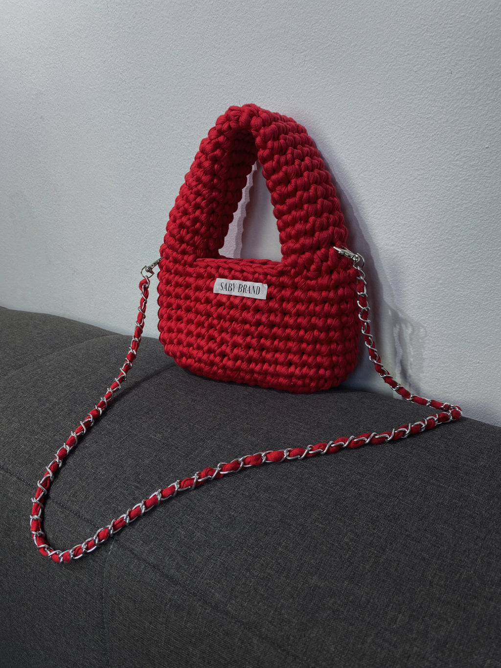 Bolsa Mini Boho em Fio de Malha