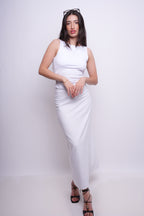 Saia Alongada com Linho