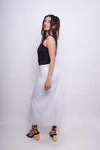 Saia Alongada com Linho