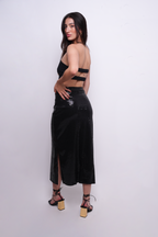 Saia Midi de Paetê com Fenda