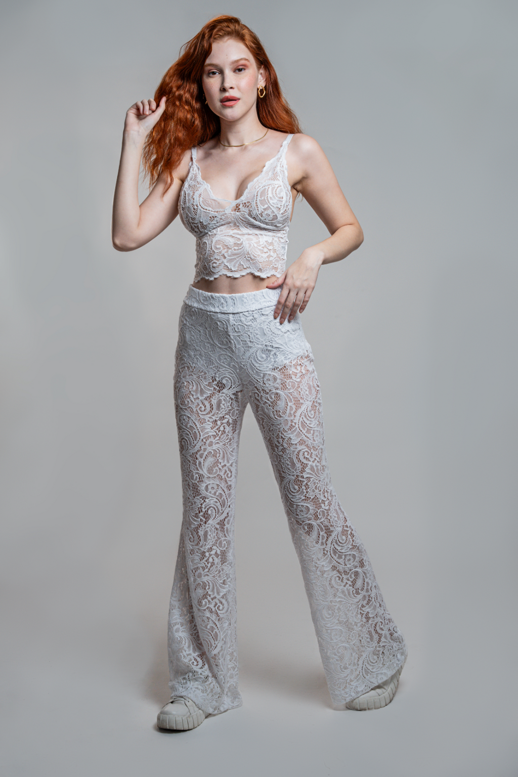 Calça de Renda com Hot Pants