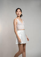 Saia Curta Envelope de Cetim