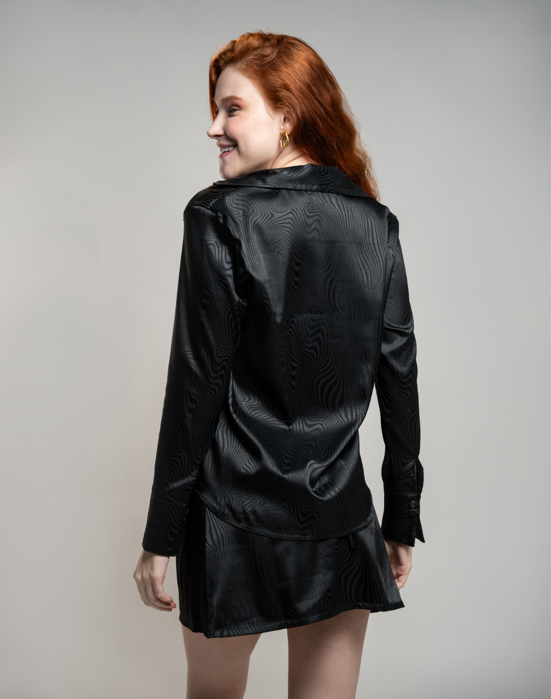 Camisa Jacquard de Cetim