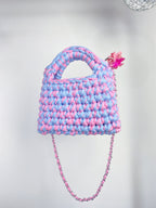 Bolsa Mini Tote Azul e Rosa