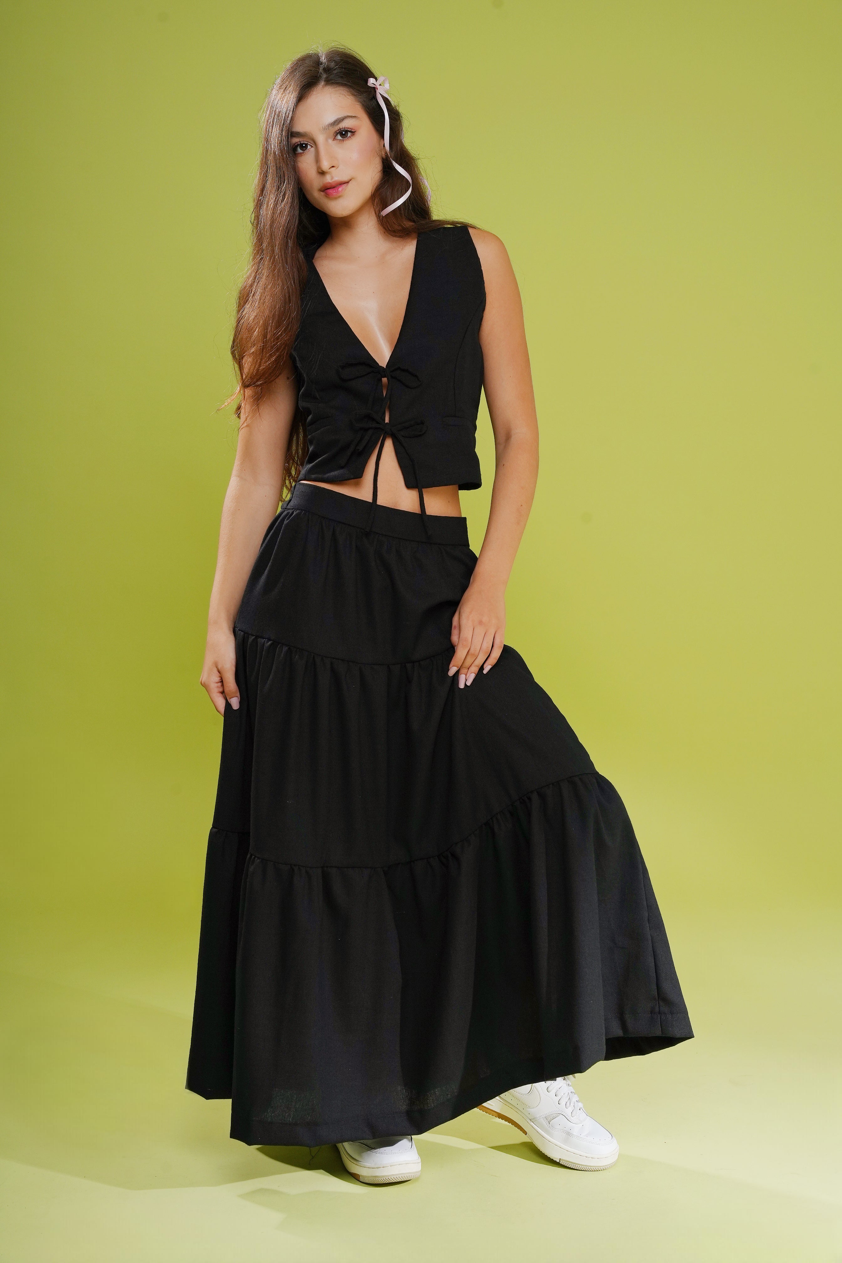 Colete Alfaiataria com Linho Preto