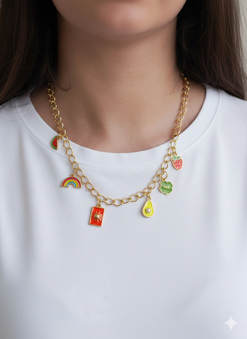 Colar de Pingentes Personalizável