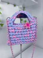 Bolsa Mini Tote Azul e Rosa