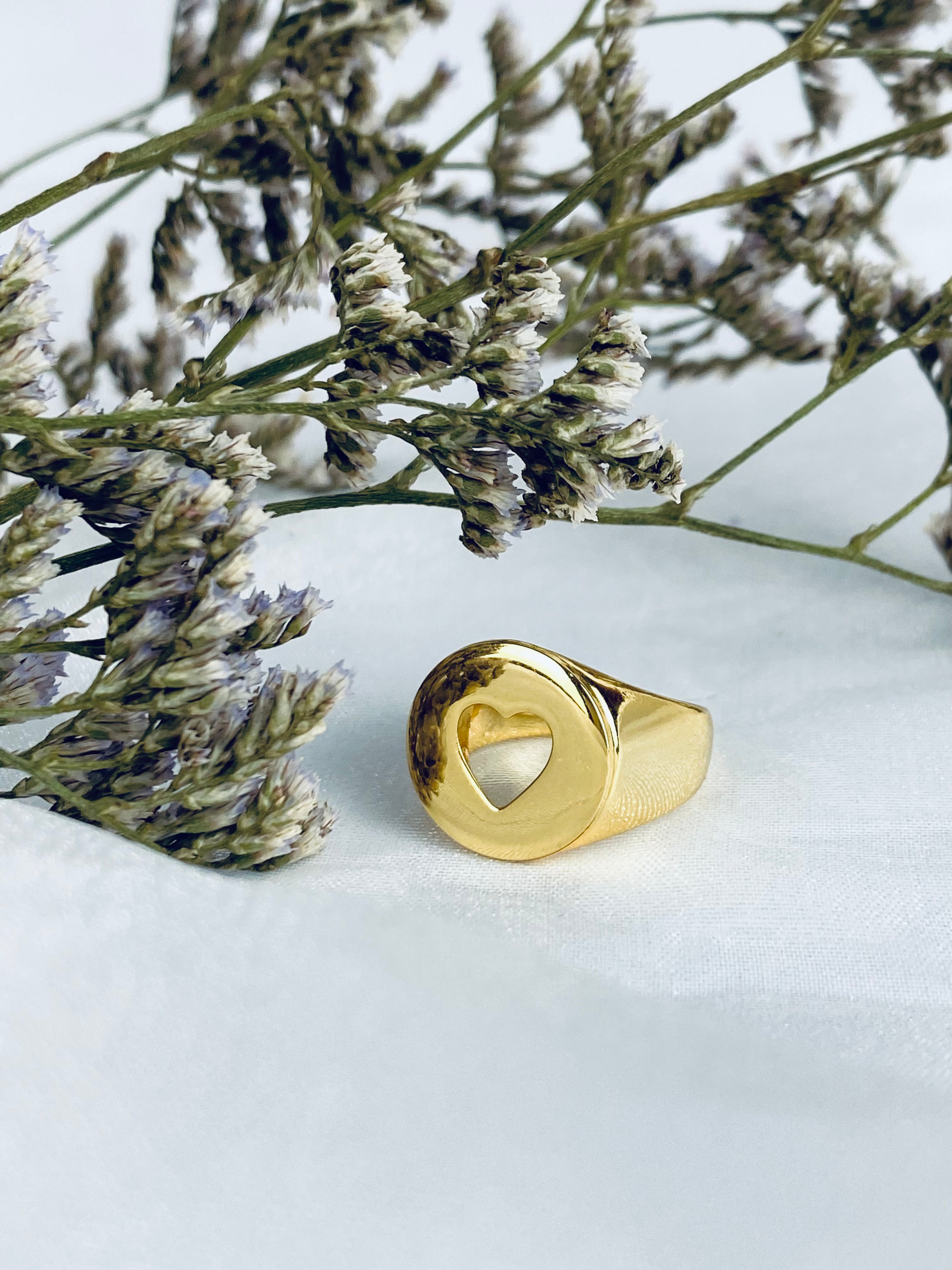 Anel Coração Vazado