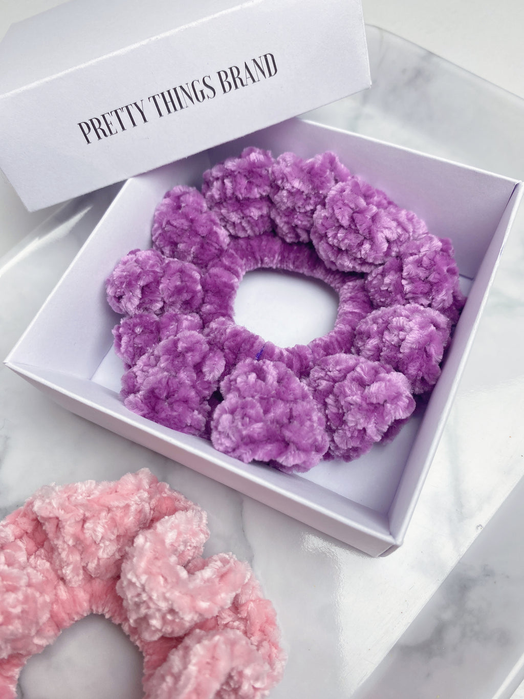 Scrunchie de Crochê Veludo