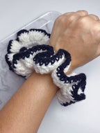 Scrunchie de Crochê Bicolor