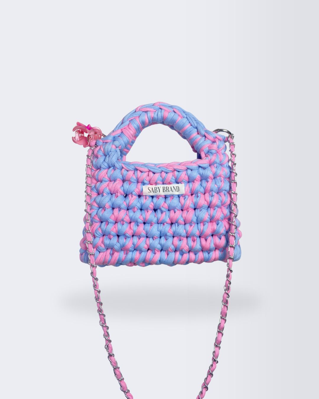 Bolsa Mini Tote Azul e Rosa