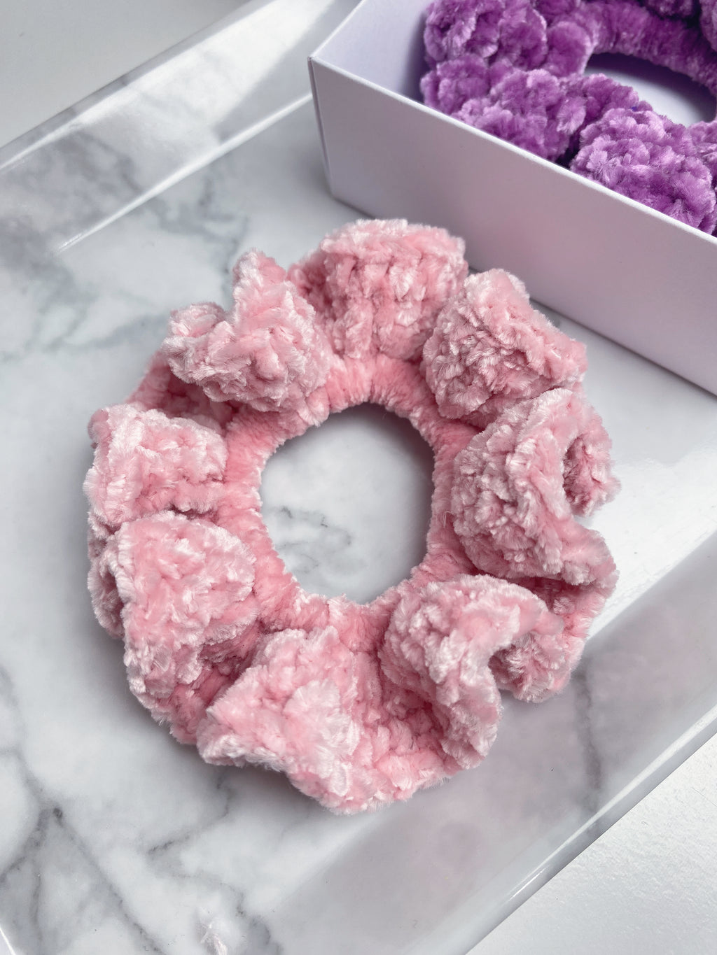 Scrunchie de Crochê Veludo