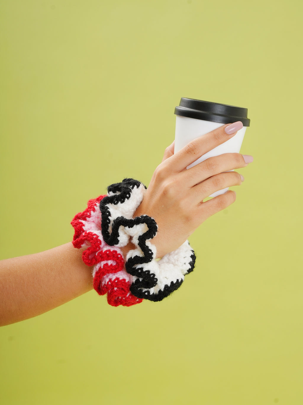 Scrunchie de Crochê Bicolor