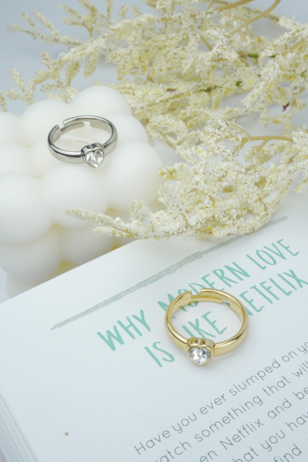 Anel Coração Strass