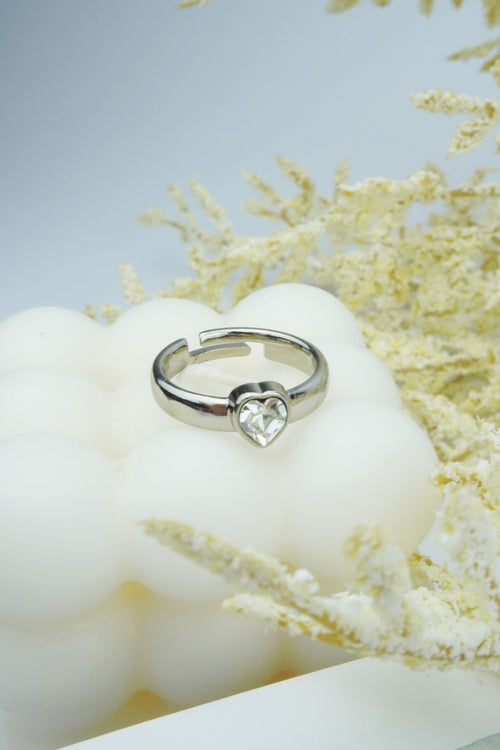 Anel Coração Strass