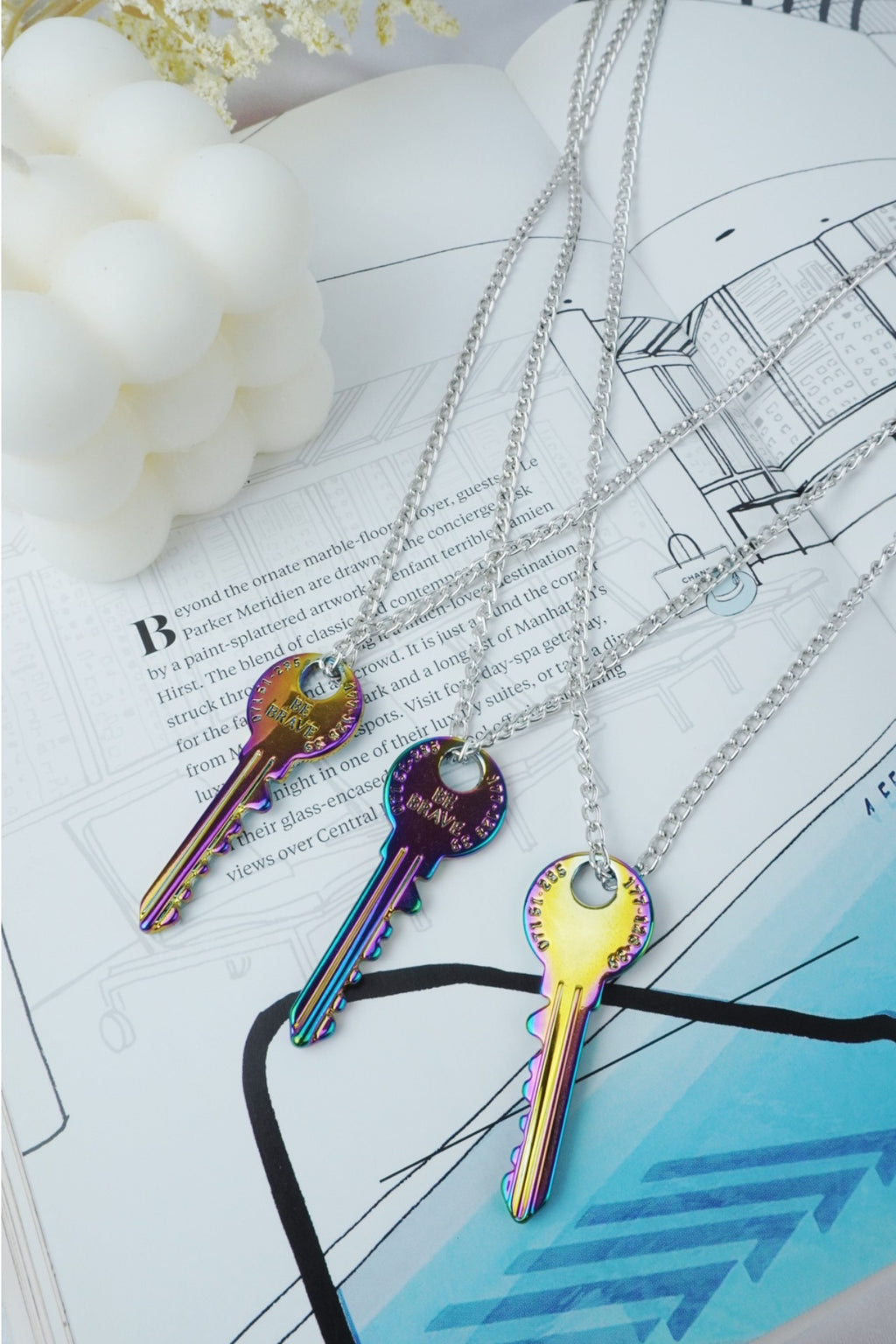 Colar Chave Be brave