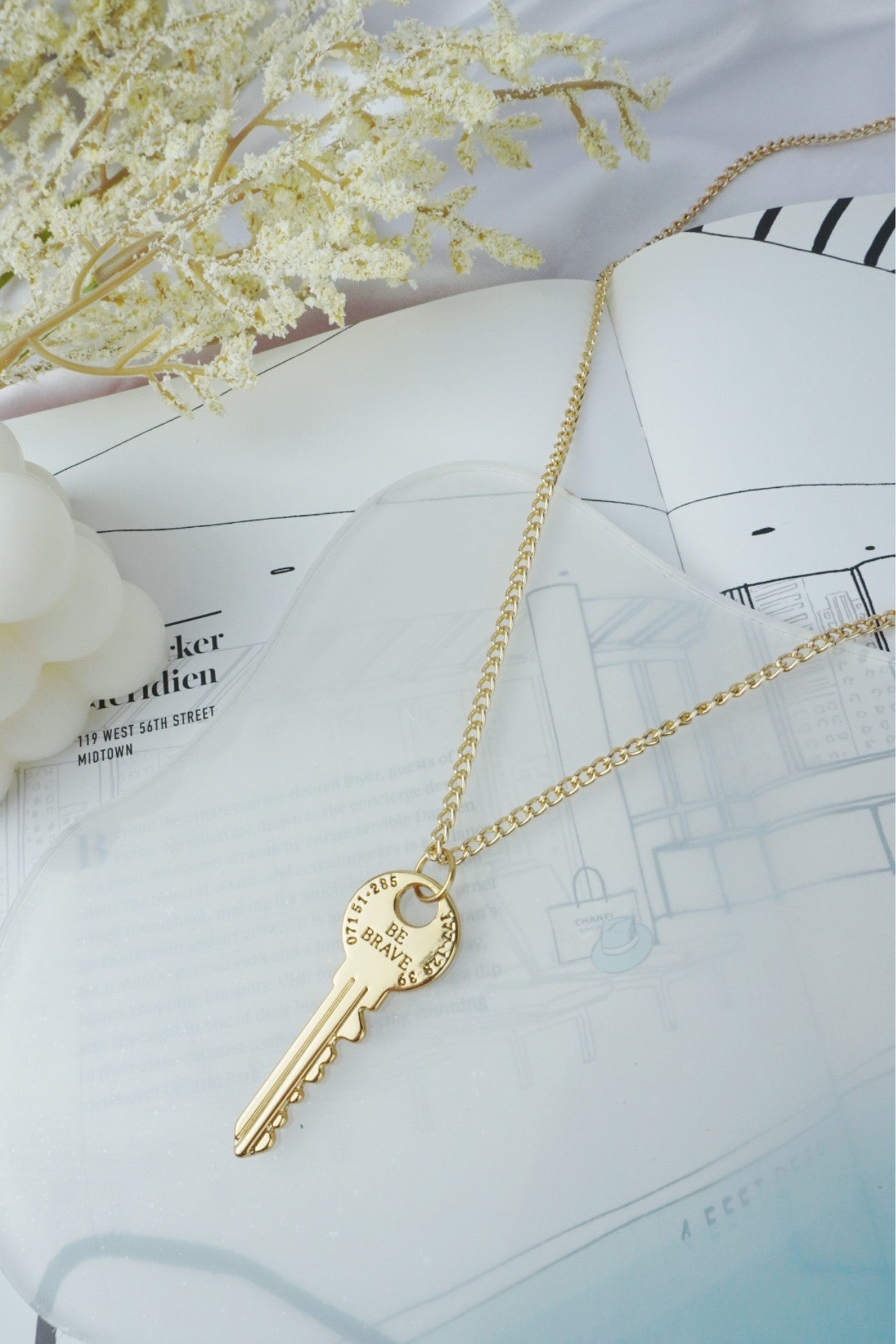 Colar Chave Be brave