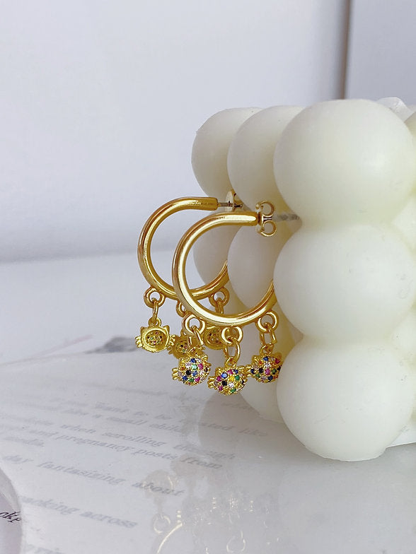 Brinco Argola Gatinhos