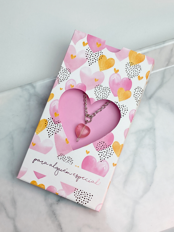 Colar Coração de Cristal