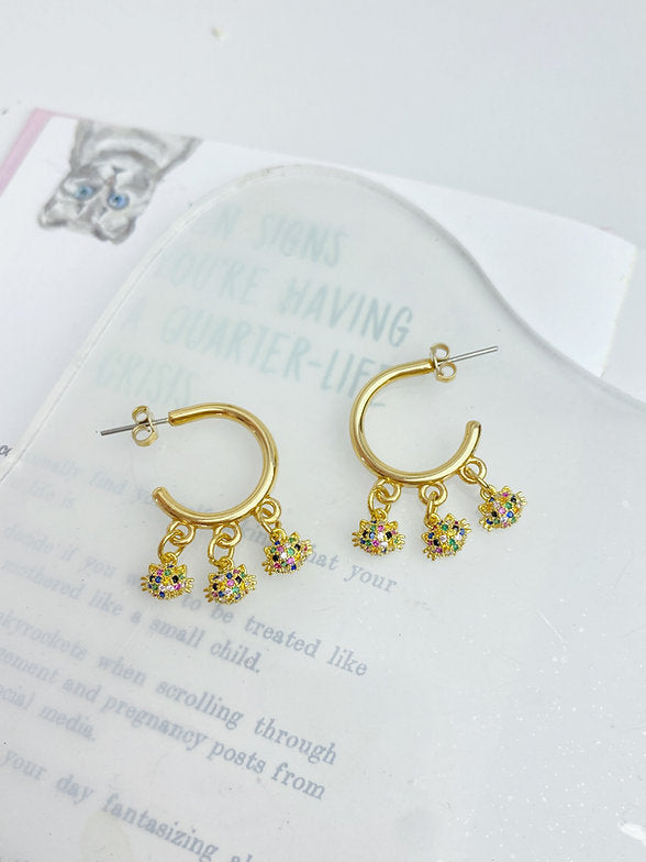 Brinco Argola Gatinhos