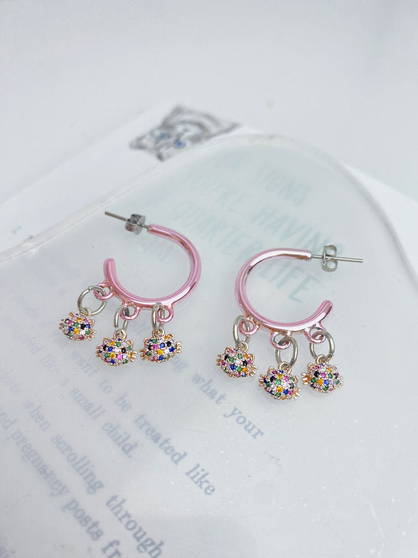 Brinco Argola Gatinhos