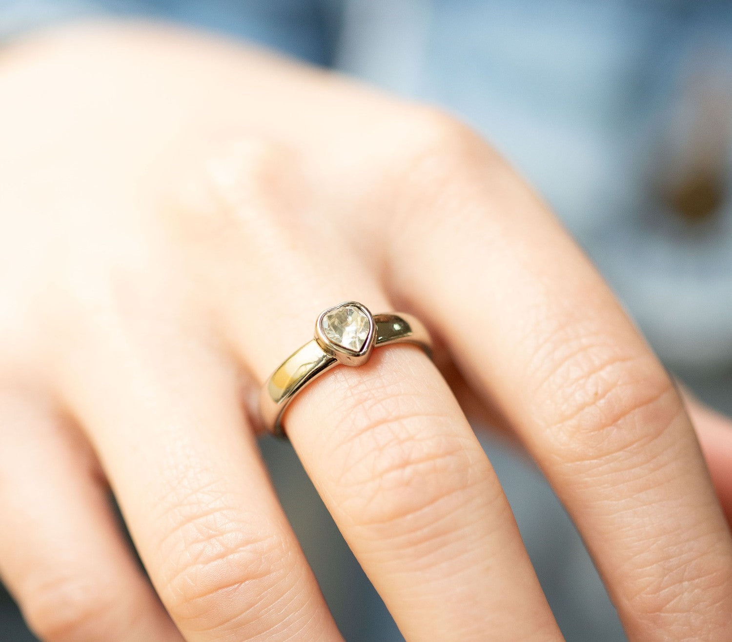 Anel Coração Strass