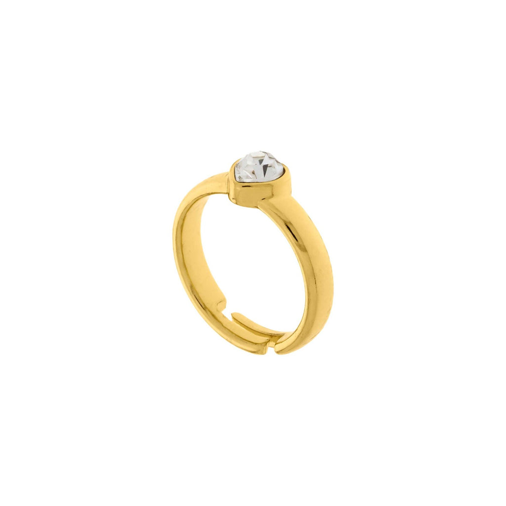 Anel Coração Strass