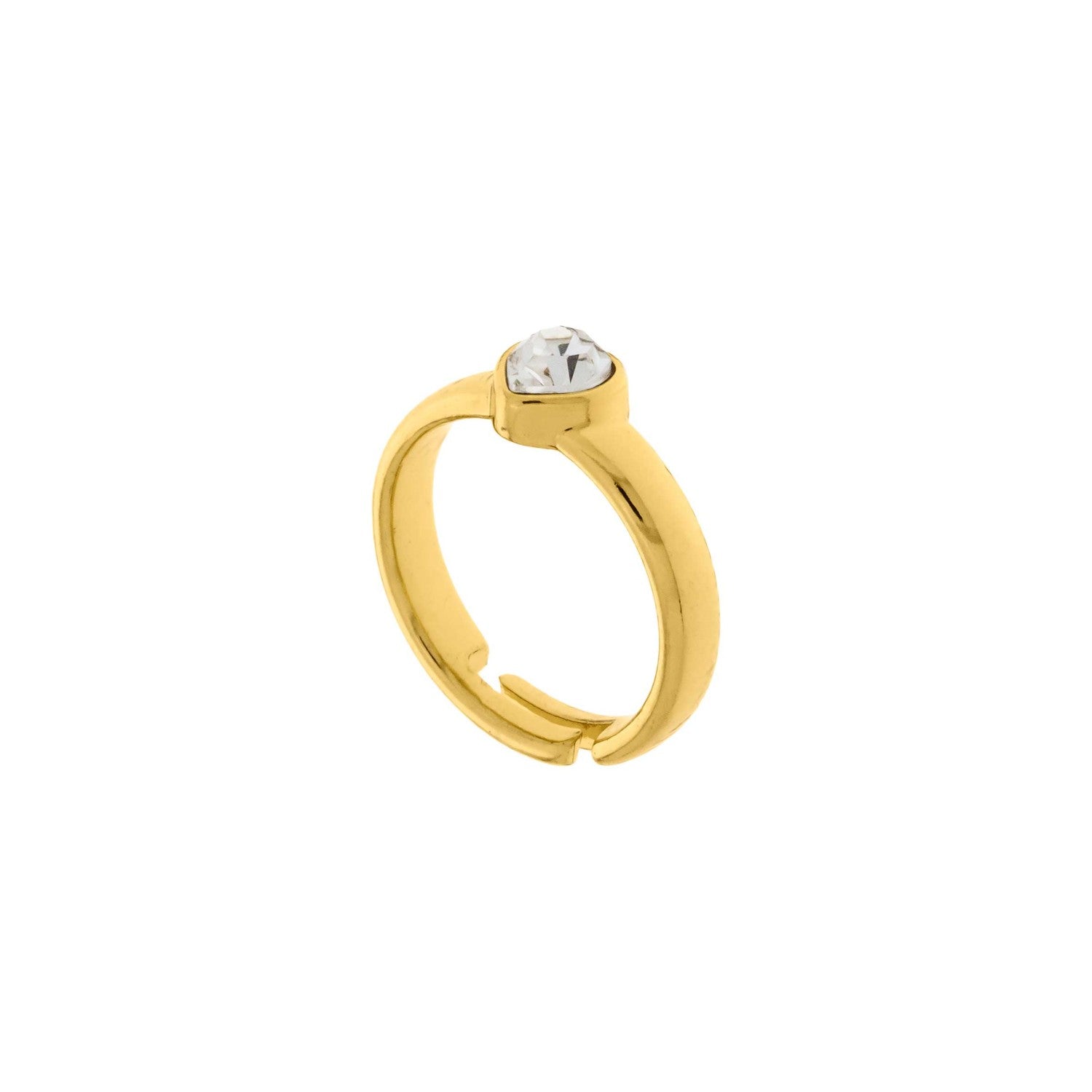 Anel Coração Strass